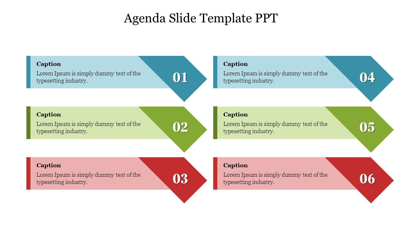 Attractive Agenda Slide Template Presentation Design